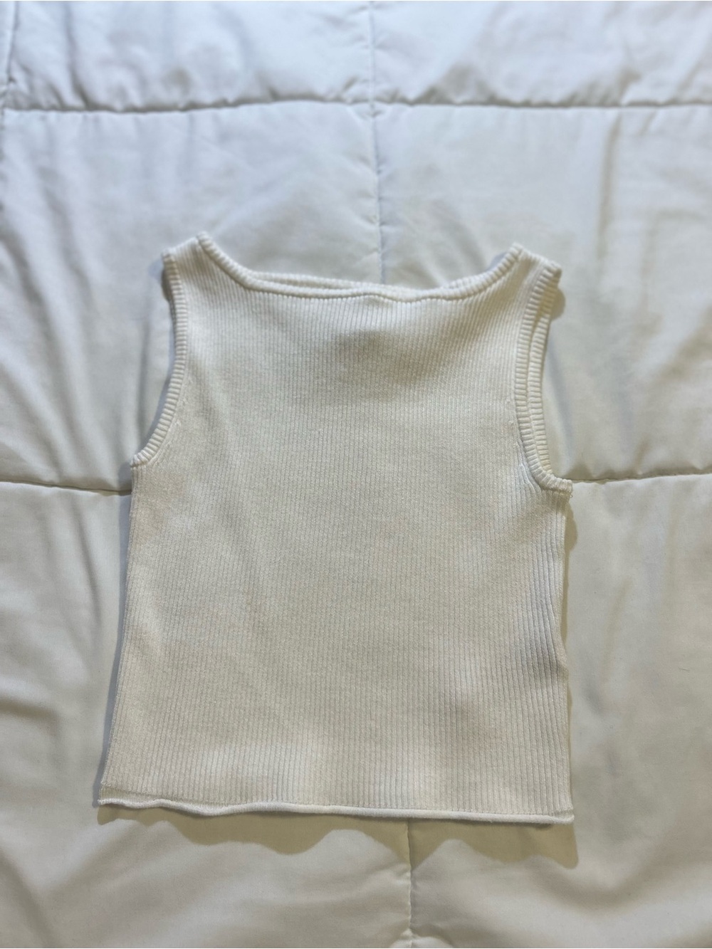 Song of Style Ribbed Tank Top in Creamy White